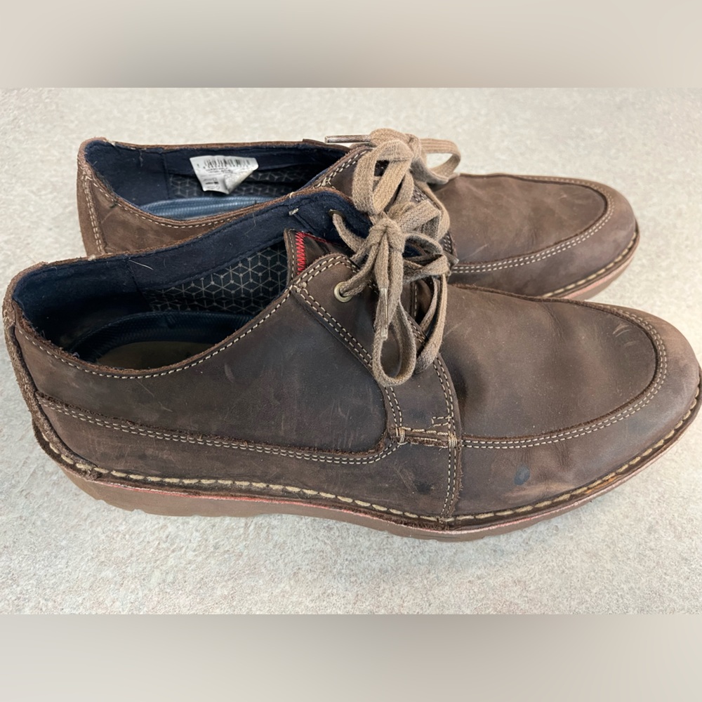 Clarks Vargo Vibe Oxford Brown Leather Men’s Casual Shoes – Size 11 M